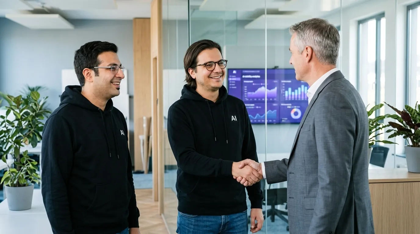 Handschlag mit einem Kunden nach dem Onboarding
