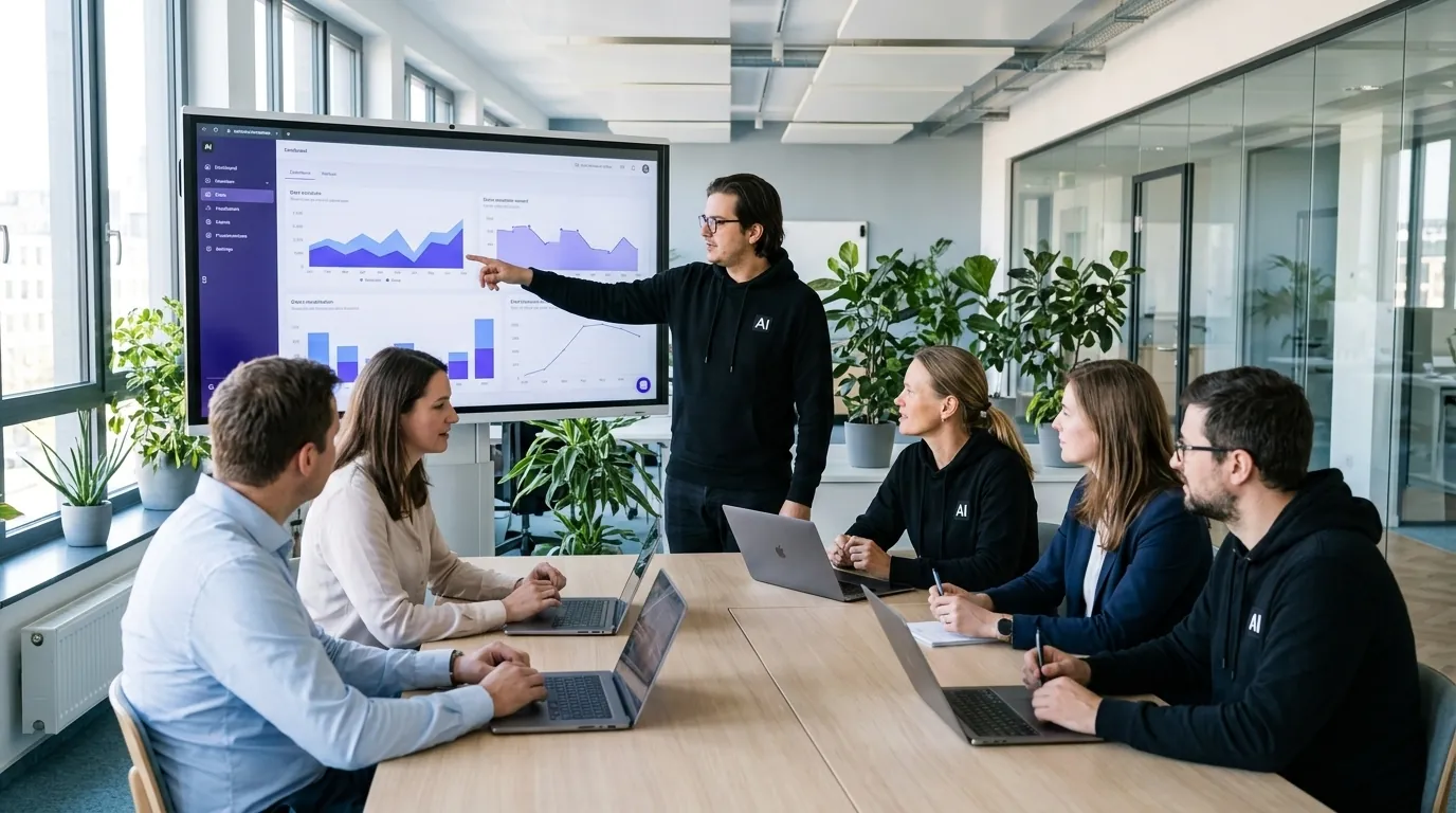 Das Alexandrya.AI Team im Workshop mit einem Kunden